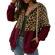 Soft Leopard PrintFur Hoodie Coat Frugal Finds Galore