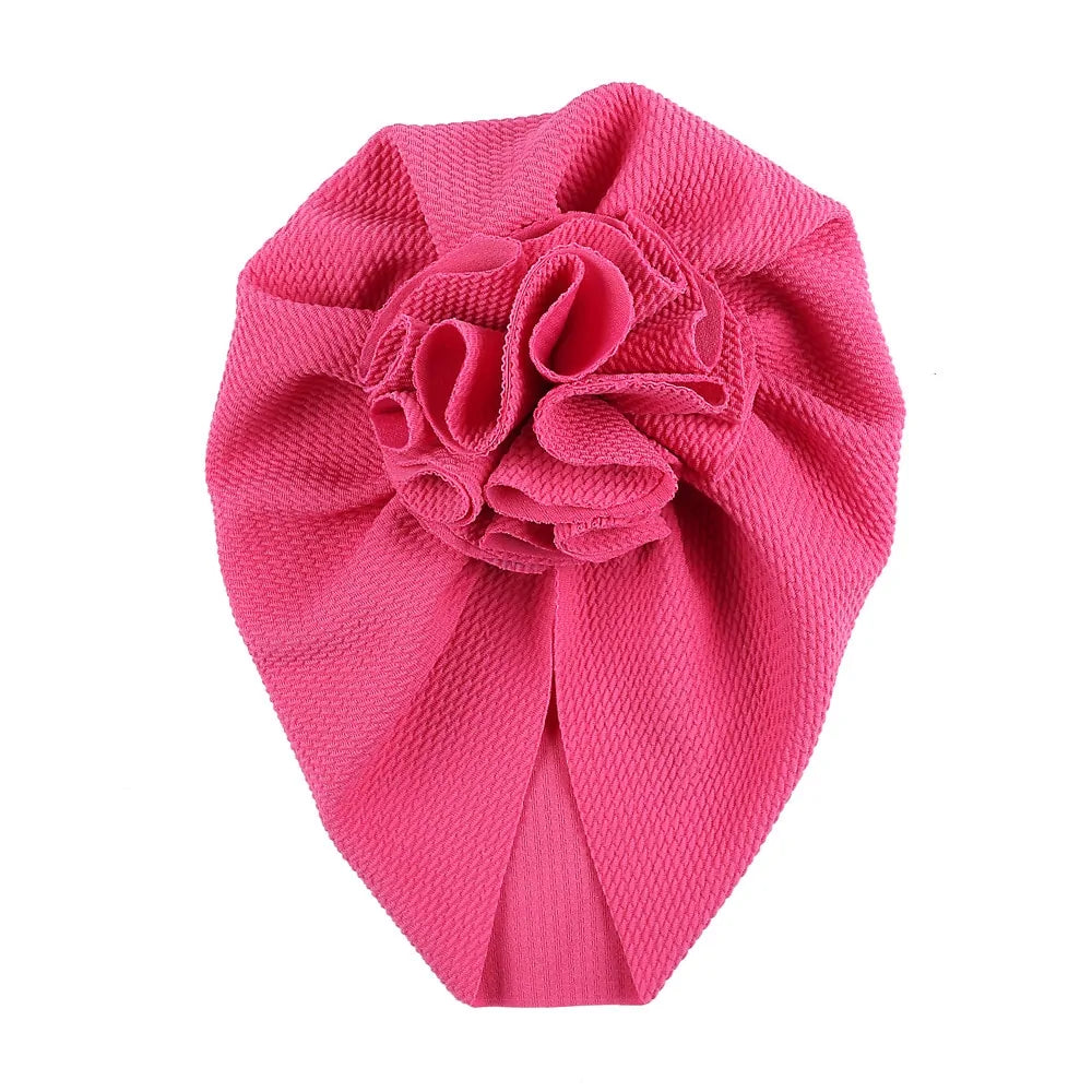 Toddler Headwraps with Flower Turban Hats, Elastic Hair Accessories