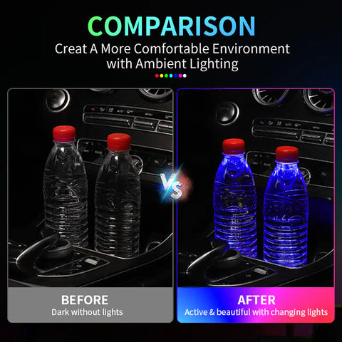 Car LED Lighted Cup Coaster with USB Charging Frugal Finds Galore
