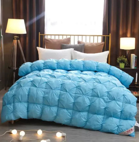Elegant Luxe Goose Down Quilt: Quilted Cotton Comforter Frugal Finds Galore