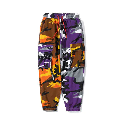 Men's Camo Cargo Joggers - Hip Hop Streetwear Pants Frugal Finds Galore
