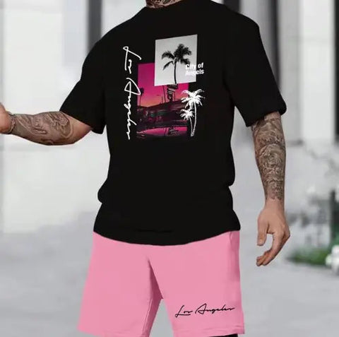 Men's Hawaiian Beach Shirt & Shorts Set Frugal Finds Galore