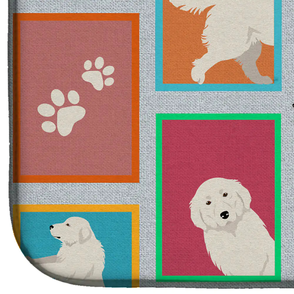 Great Pyrenees Dish Drying Mat