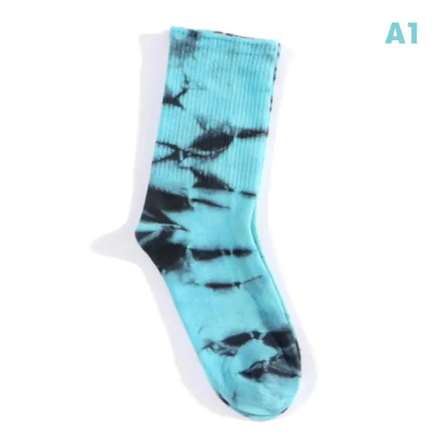 Women Tie-Dye Tube Socks