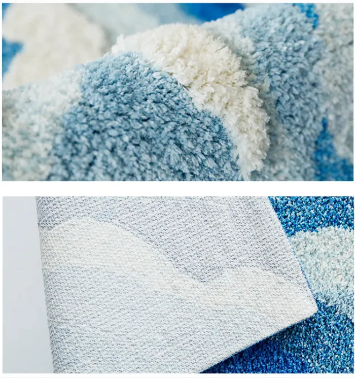 Blue Ocean Wave Bedside Blanket