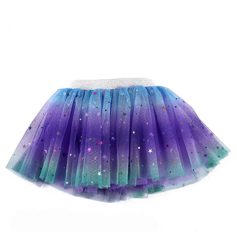 Children's Tulle Rainbow Skirt with Star Design Frugal Finds Galore