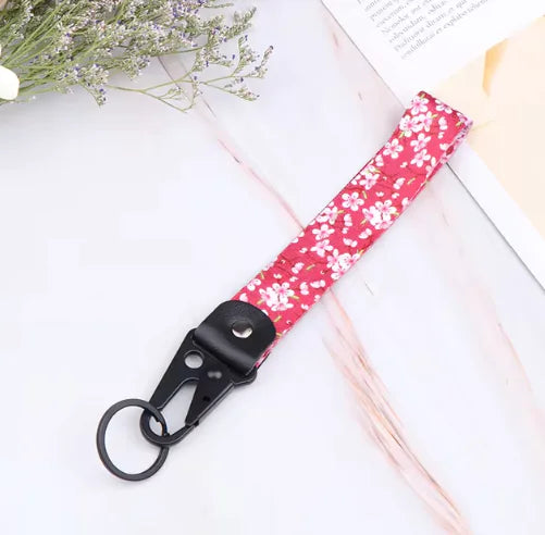 Cherry Blossom Car Keychain & Lanyard