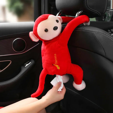 Monkey Tissue Box for Car Seat Back - Hanging Design Frugal Finds Galore