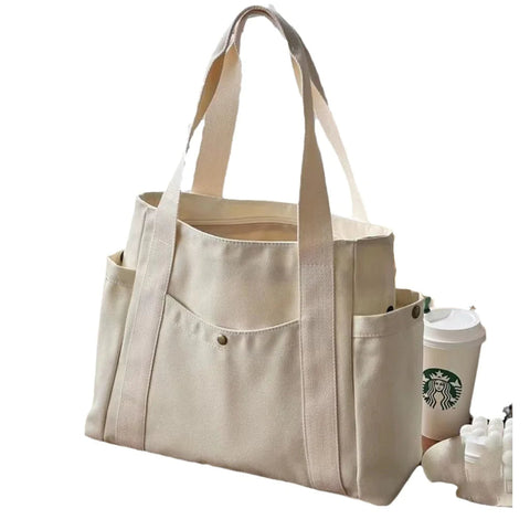 Canvas Tote Bag for Women - Large Capacity Shoulder Bag Frugal Finds Galore