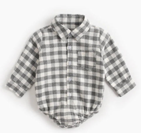Infant Toddler Plaid Jumpsuit with Long Sleeves Frugal Finds Galore