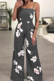 Summer Floral Backless Jumpsuit with Tie Straps Frugal Finds Galore
