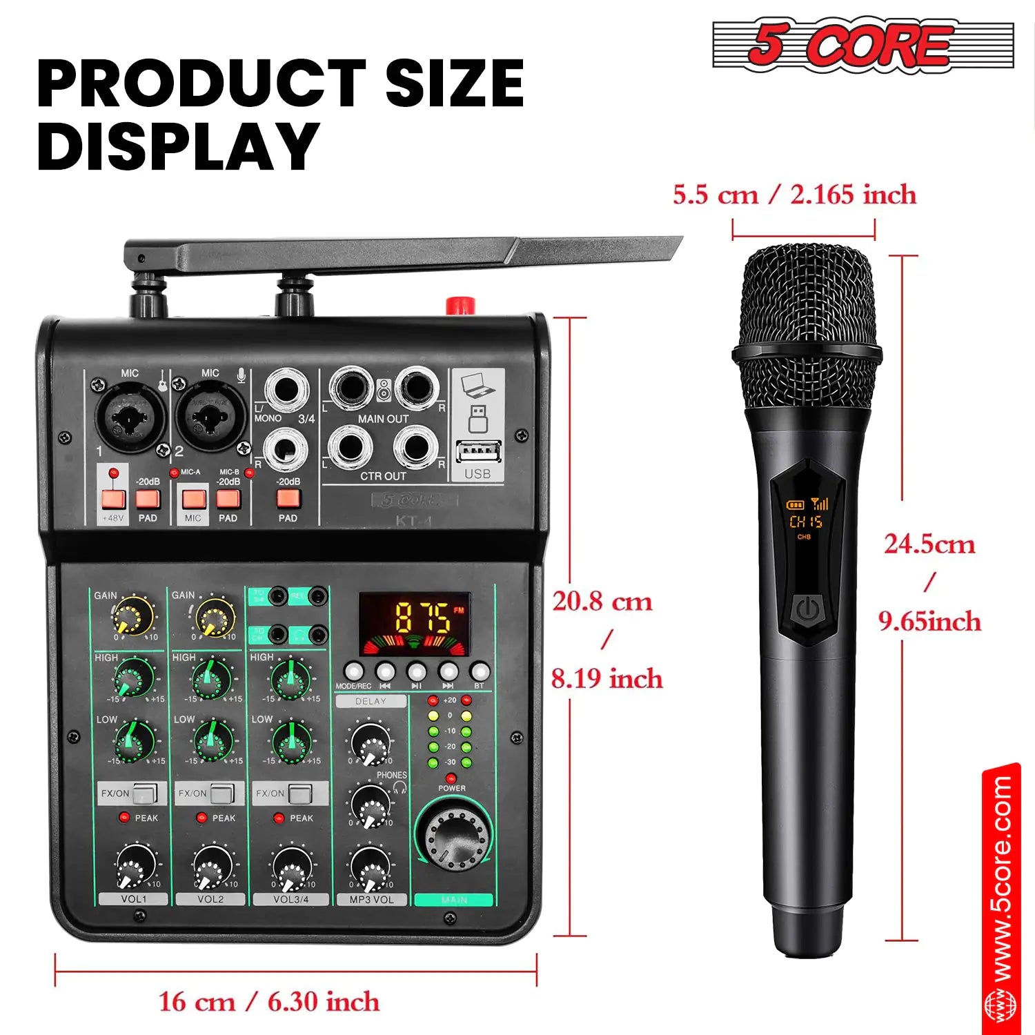 5Core Audio Mixer Sound Board