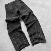 Retro Patchwork Hole Jeans Frugal Finds Galore