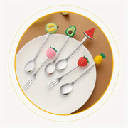 Fruit Handle Stainless Steel Spoon and Fork Set of 2 Frugal Finds Galore
