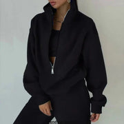 Women's Tracksuit Solid Hooded Sport Suit Frugal Finds Galore