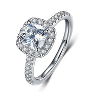 One Carat Six-Claw Diamond Ring with Zircon Accents Frugal Finds Galore