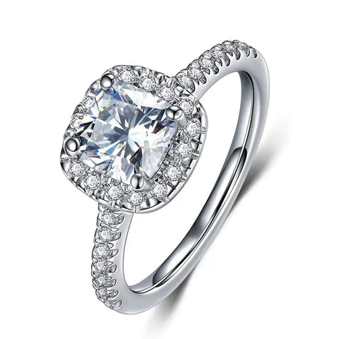 One Carat Six-Claw Diamond Ring with Zircon Accents Frugal Finds Galore