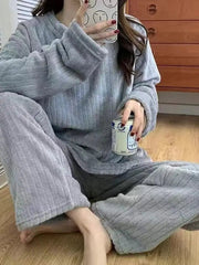 Winter Soft Velvet Pajamas Set Frugal Finds Galore