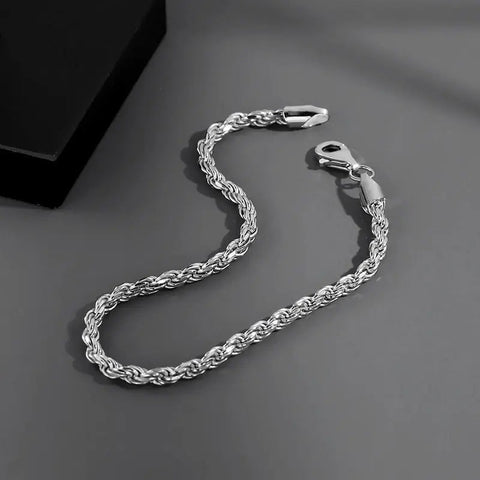 Men's Fashion Titanium Steel Twisted Rope Bracelet Frugal Finds Galore