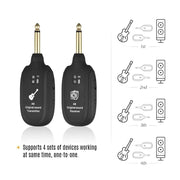 UHF Guitar Wireless System Transmitter+Receiver Built In Rechargeable Battery Frugal Finds Galore