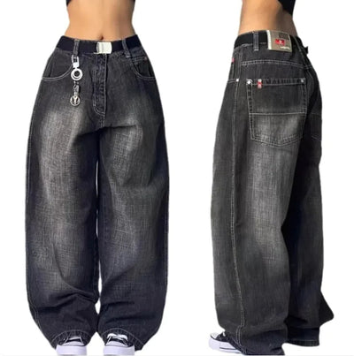 Vintage High-Waist Distressed Wide-Leg Jeans Frugal Finds Galore