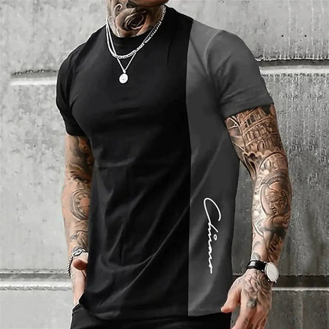 Plus Size Color Block Oversized T-Shirts for Men Frugal Finds Galore