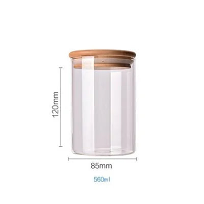 Bamboo-Covered High Borosilicate Glass Food Storage Containers