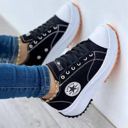 Women's Canvas Lace up Sneakers Frugal Finds Galore