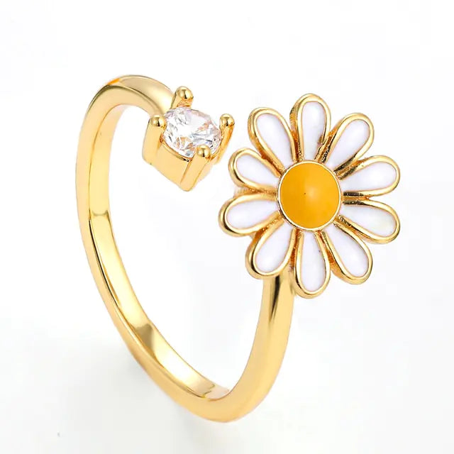 Popular Flower Planet Spinning Ring