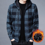 Warm Hooded Fleece Cardigan Knit Sweater Jacket Frugal Finds Galore
