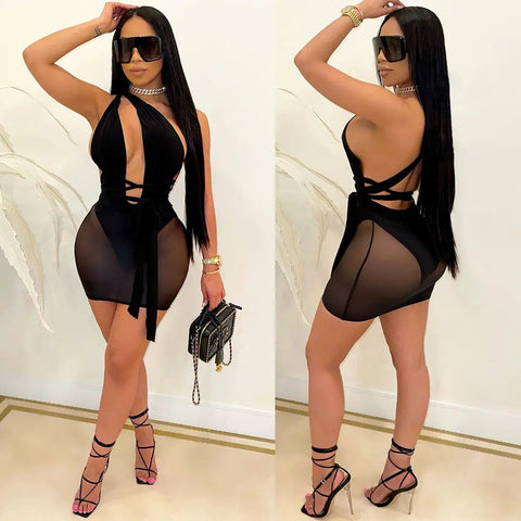 Irregular Mesh Sloping Shoulder Dress Frugal Finds Galore