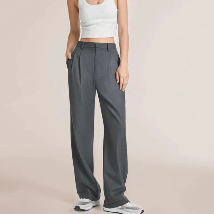 Wide-Leg Trousers with Pockets