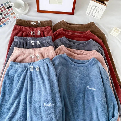 Winter Soft Velvet Pajamas Set Frugal Finds Galore