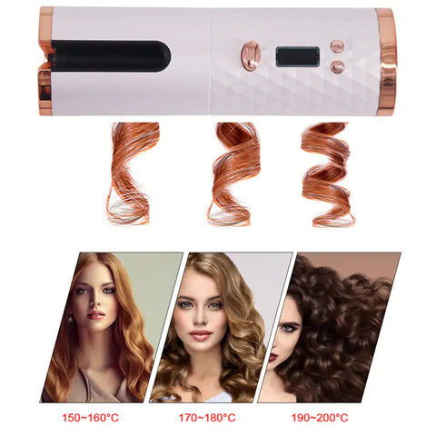 Cordless Auto Rotating Ceramic Hair Curler Frugal Finds Galore