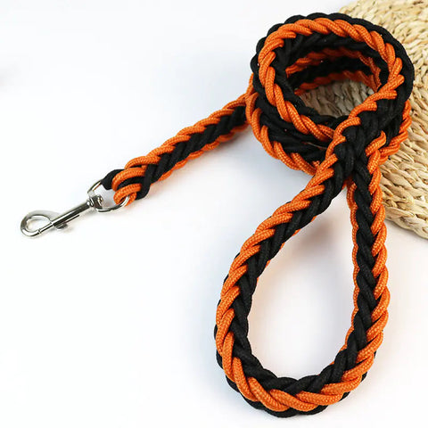 Woven Eight-Strand Dog Leash with Hand Grip Frugal Finds Galore