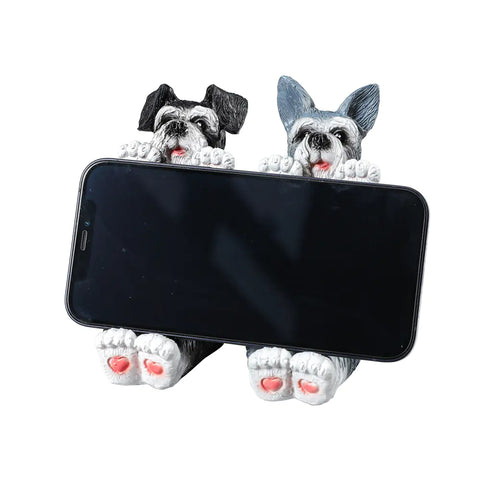 Cute Schnauzer Creative Desktop Phone Stand Holder Frugal Finds Galore