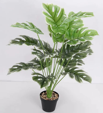 Artificial Flower Green Plant Monstera Frugal Finds Galore