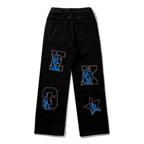 Retro American Hip-Hop Wide Leg Jeans Frugal Finds Galore