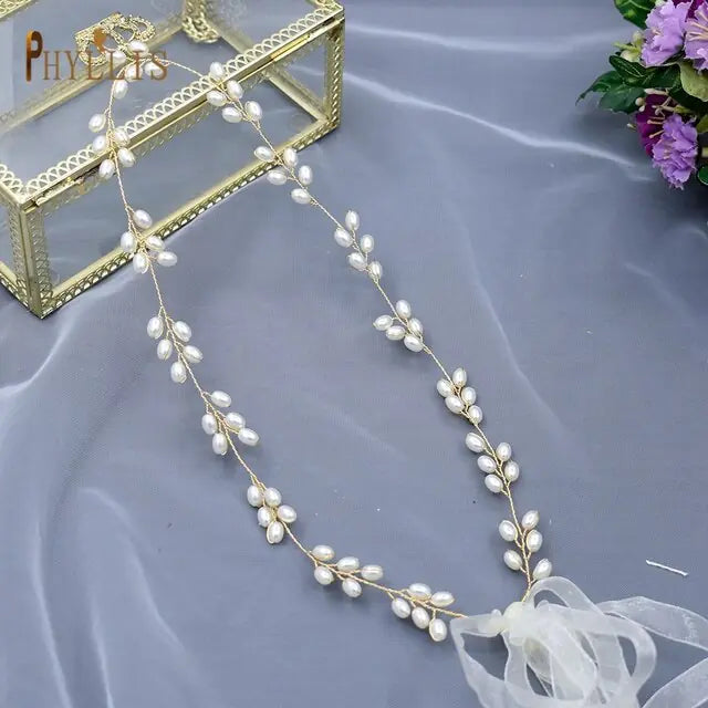 S01 Beaded Wedding Belt Pearls