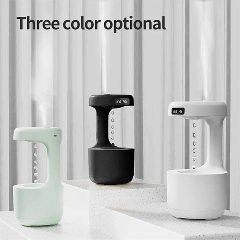Anti-Gravity Humidifier with Clock & Aroma Diffuser Frugal Finds Galore