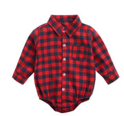 Infant Toddler Plaid Jumpsuit with Long Sleeves Frugal Finds Galore