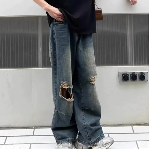 Men's Distressed Ripped Wash Jeans Frugal Finds Galore