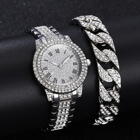 Diamond Crystals Watch and Bracelet Set Frugal Finds Galore