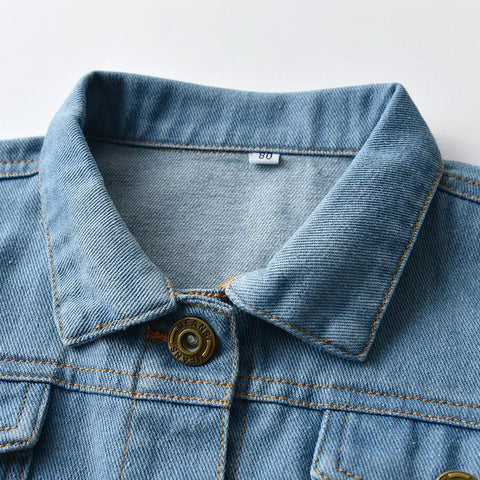 Unisex Autumn Short Jean Jacket for Kids (Ages 3-8) Frugal Finds Galore