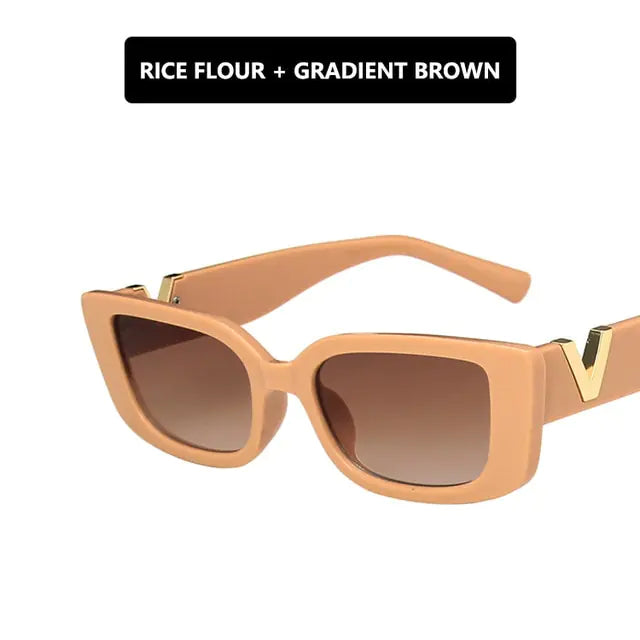 Gafas de sol rectangulares retro para mujer