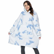 Oversized Hoodie Blanket With Sleeves Sweatshirt Frugal Finds Galore