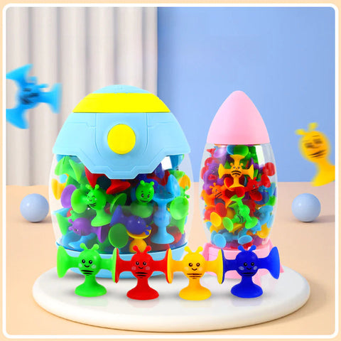 Bees Suction Cups Versatile Building Soft Blocks Toy Frugal Finds Galore