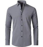 Men's Wrinkle-Free Elastic Business Shirt Frugal Finds Galore