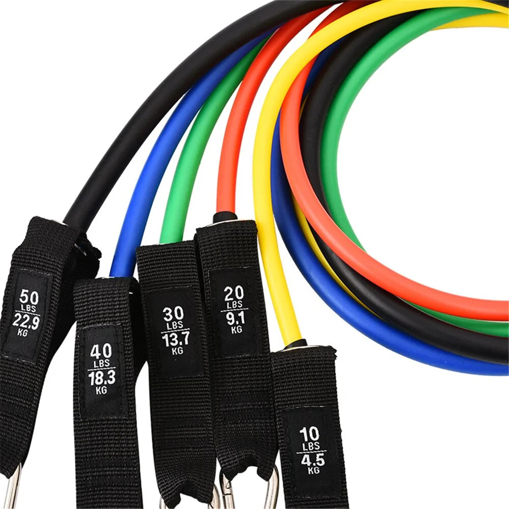 17-Piece Latex Resistance Bands