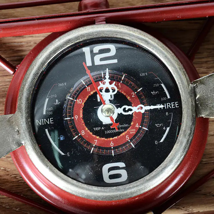 Reloj de pared vintage con cronómetro de aviador